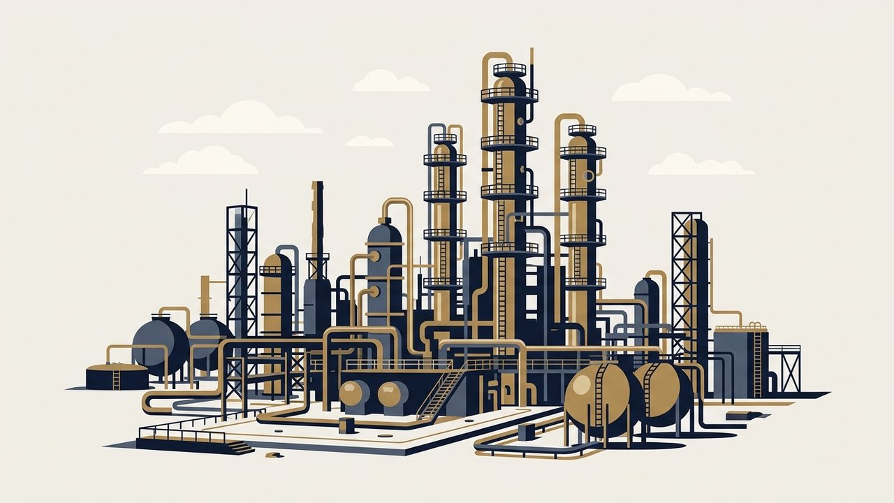石化厂示意插图