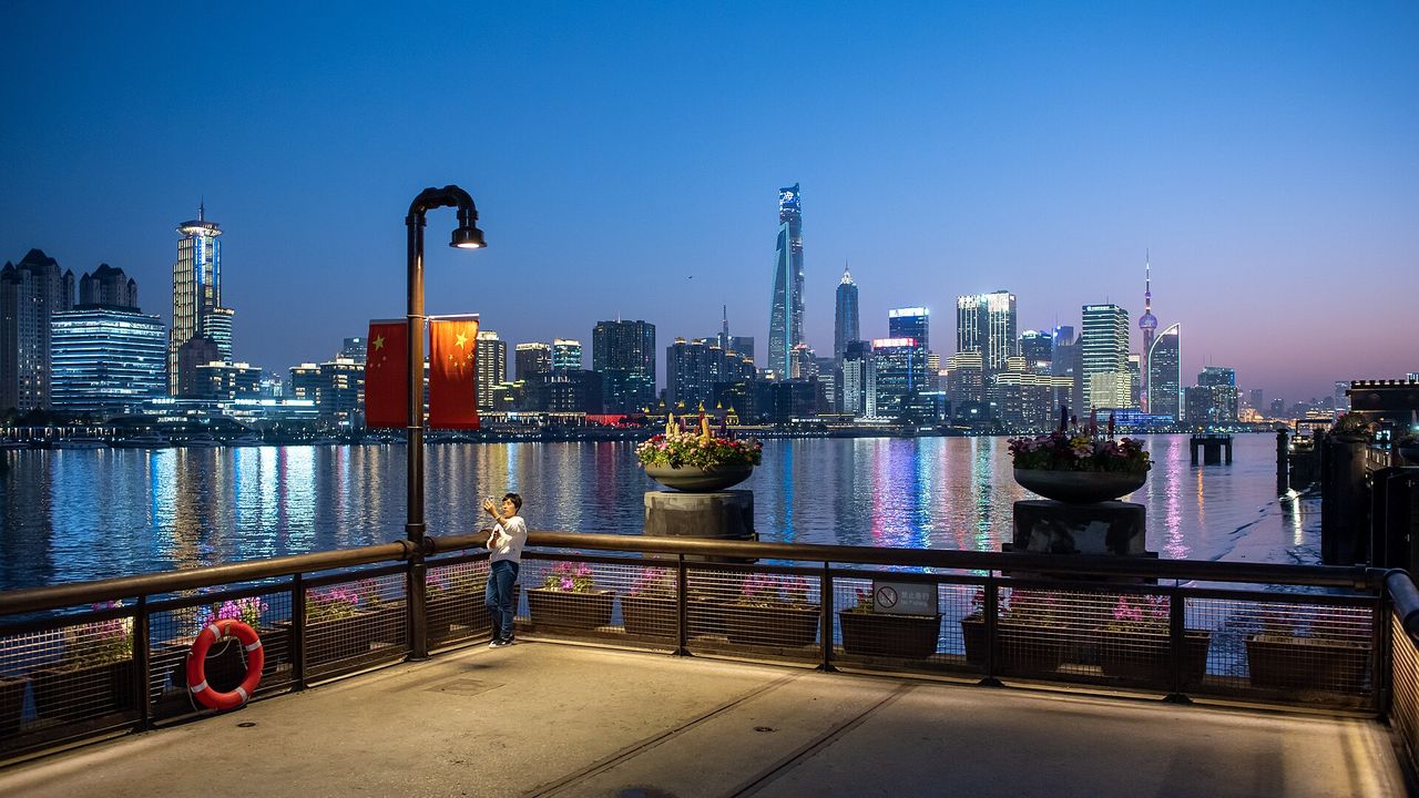 china（中國上海天際線實景）