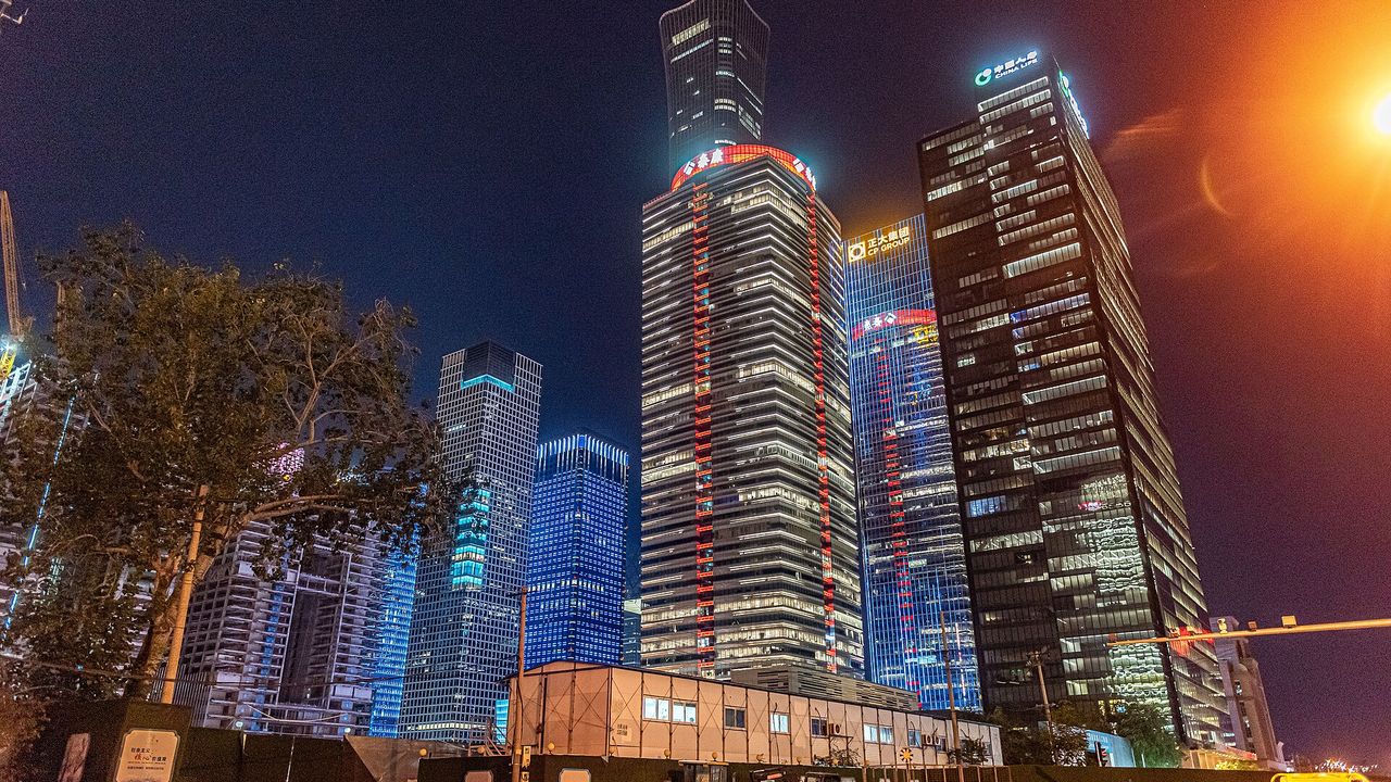 china（北京CBD夜景实景）