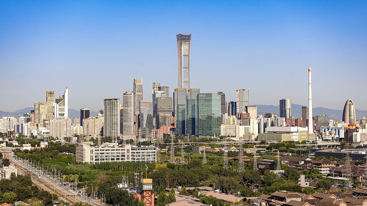 china(北京CBD天际线实景)
