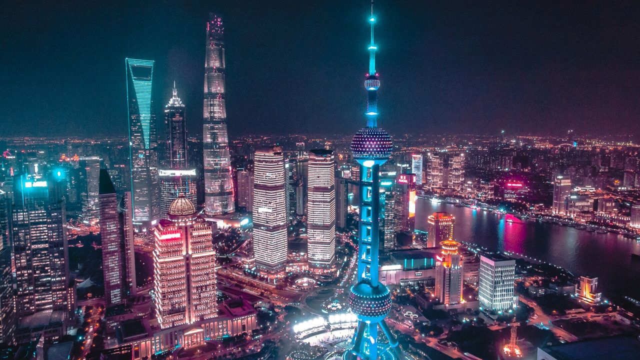 china（中國上海天際線實景）
