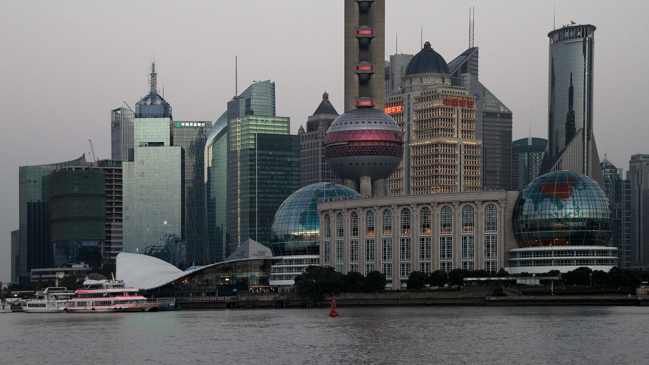 china（上海天際線實景，具代表性）