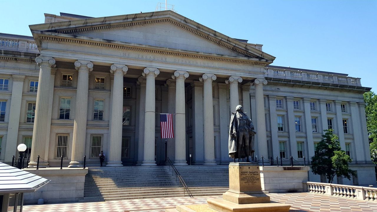 treasury（美國財政部大樓實景）