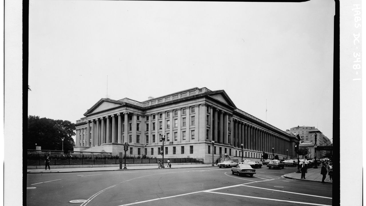 treasury（美國財政部大樓實景全貌）