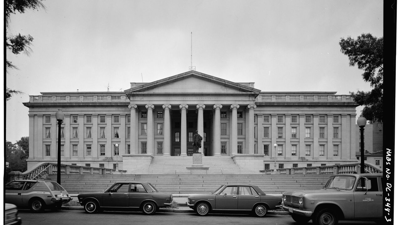 treasury（美國財政部大樓實景建築正）
