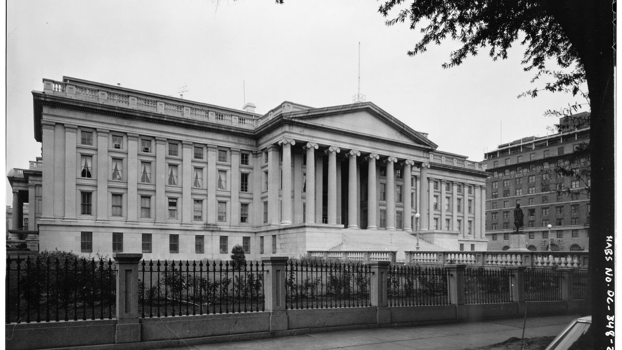 treasury（美國財政部大樓實景）